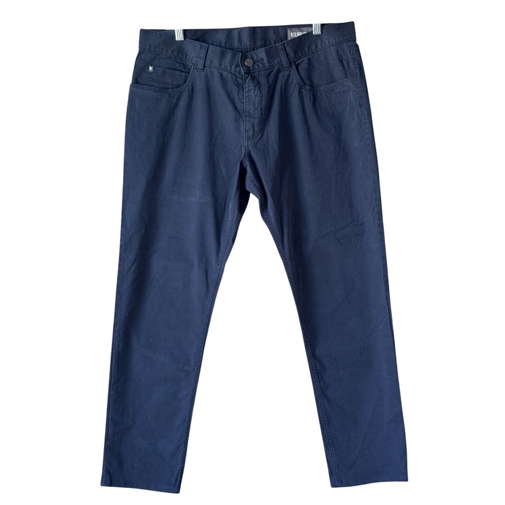 Linksoul Men's Size 36R Dark Blue‎ Slim Straight Leg Cotton Chino Pants
